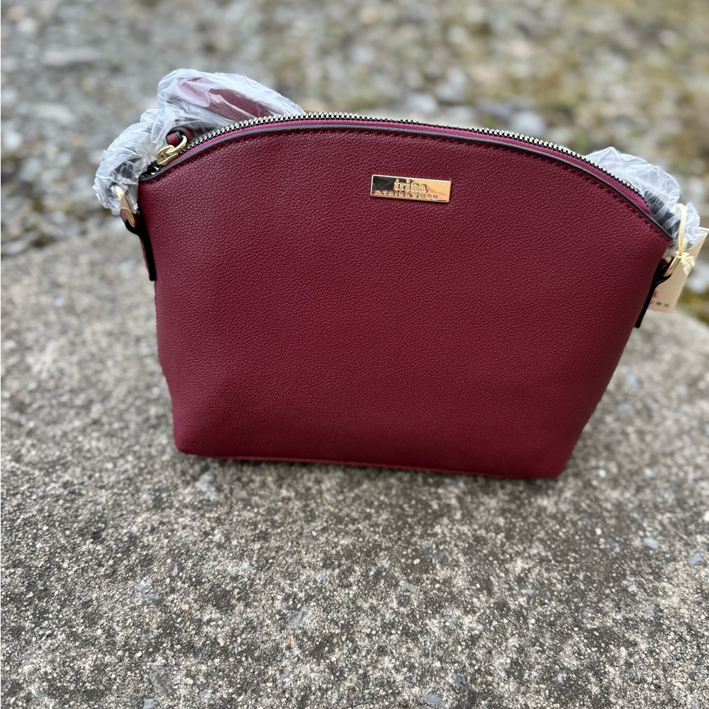 Trina Turk Red Crossbody Bag with Gold Hardware